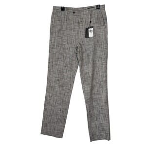 John Varvatos Mercer Tailored Dress Pants Size 48 /US 32 Hazelnut Linen NWT $598